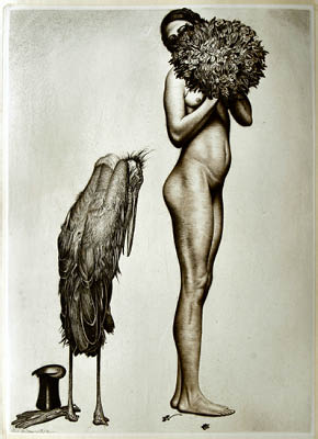 Richard Müller (1874-1954),Klassische Schönheit, umworben von würdevoller
Häßlichkeit,a dignified celebrity courting a classic beauty